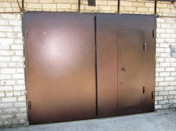 Ворота для гаража с дверью